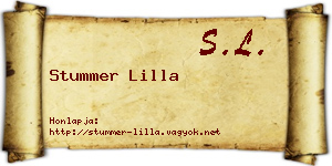 Stummer Lilla névjegykártya